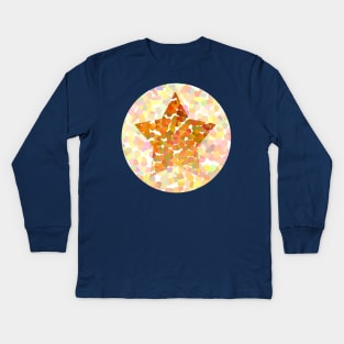 Gold Dotty Star Kids Long Sleeve T-Shirt